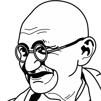 Mahatma Ghandi image.