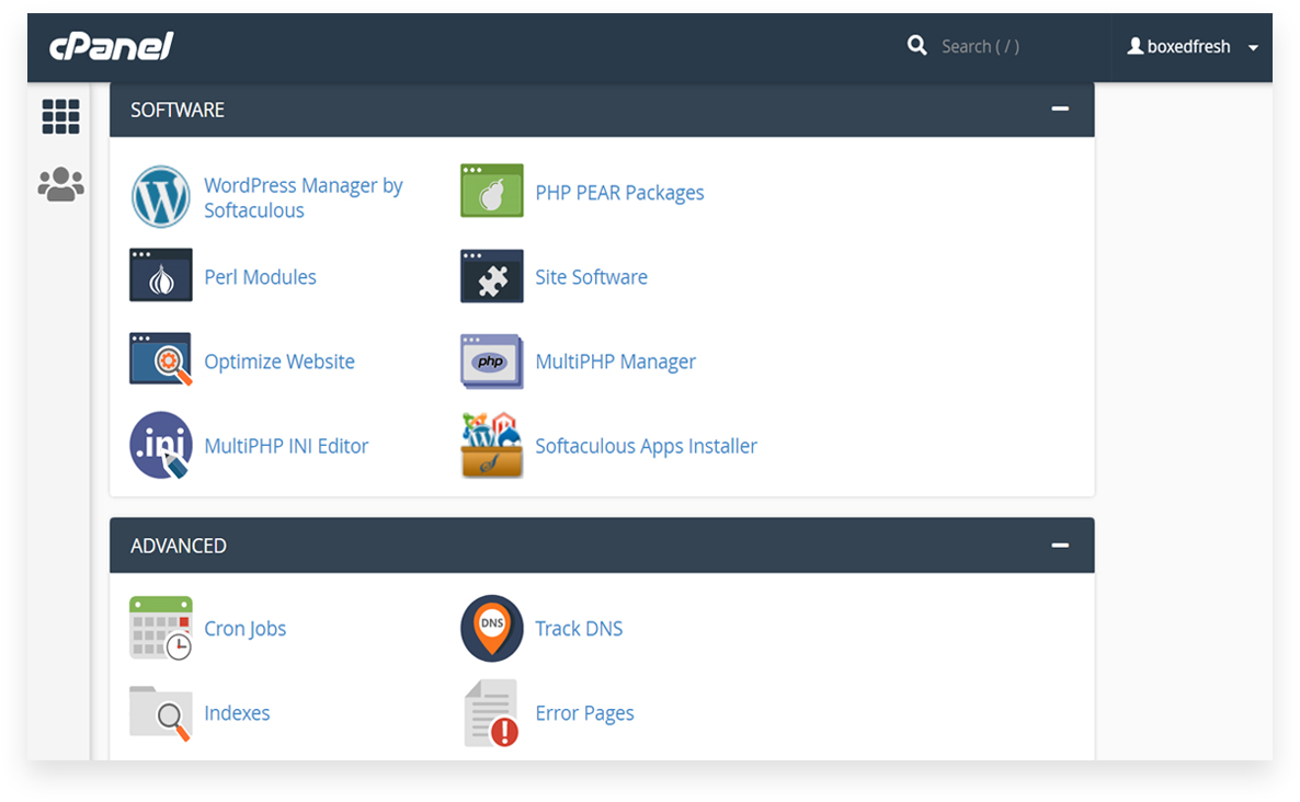 cpanel web hosting image.